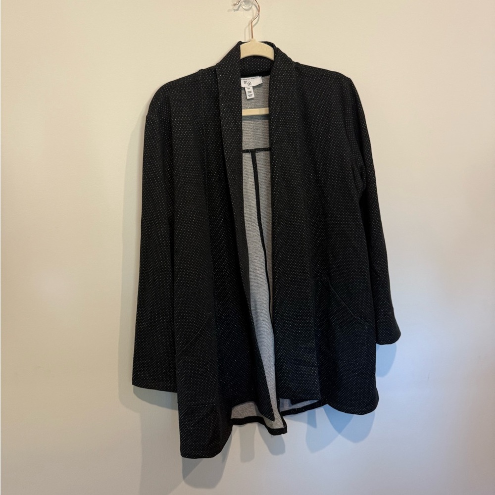 MB / Tribal Balck Sparkle Open Front Blazer Women’s
